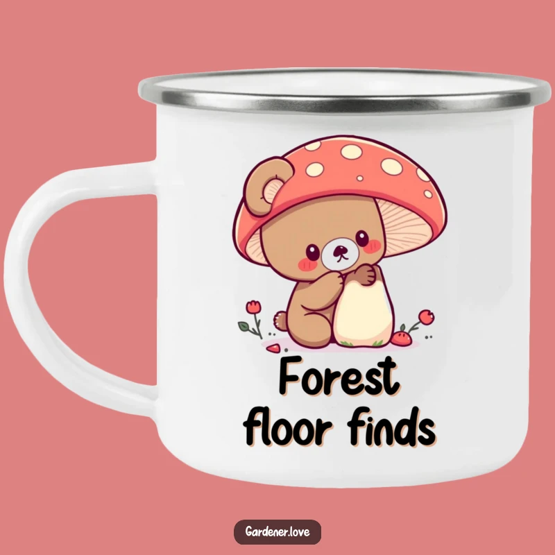 Funny Kawaii Bear Mushroom Camping Mug - Outdoor Exploration & Wonder