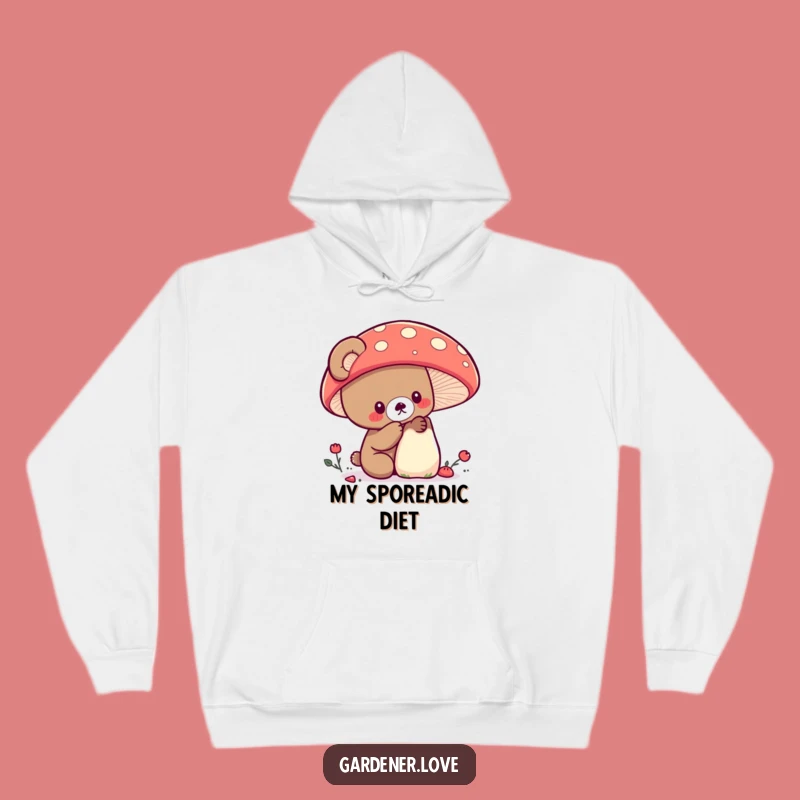 Funny Kawaii Bear Mushroom Hoodie - Cozy & Humorous Nature Apparel