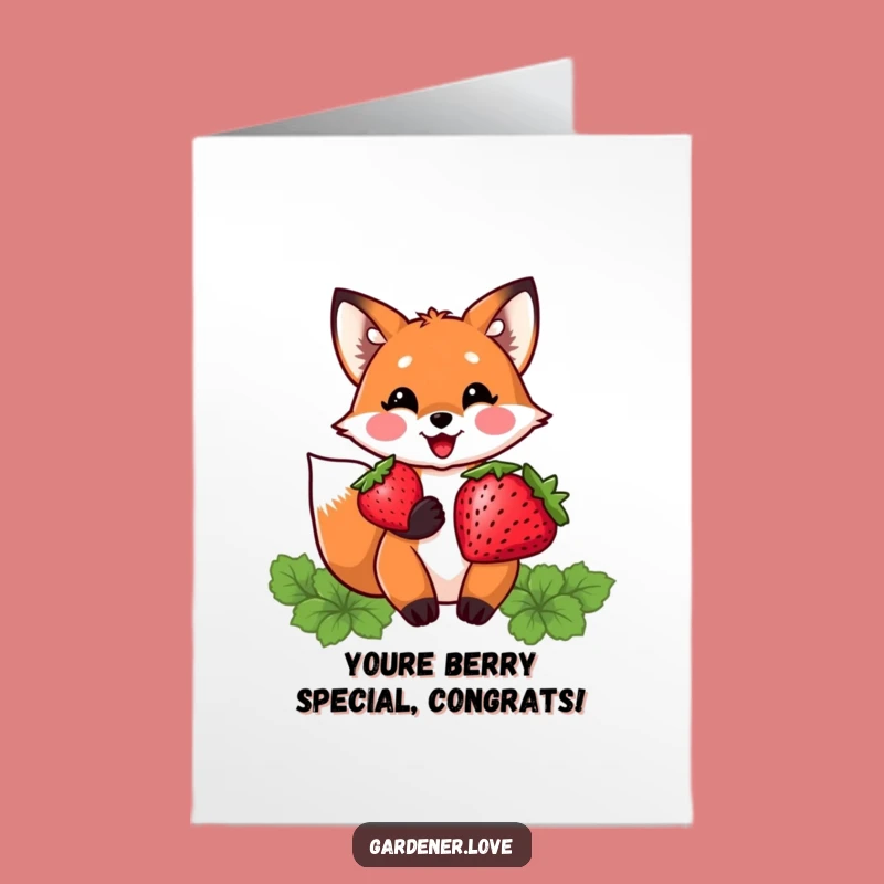 Kawaii Fox Harvest Card: Free Printable Congrats, Sweet Success Downloadable Gift