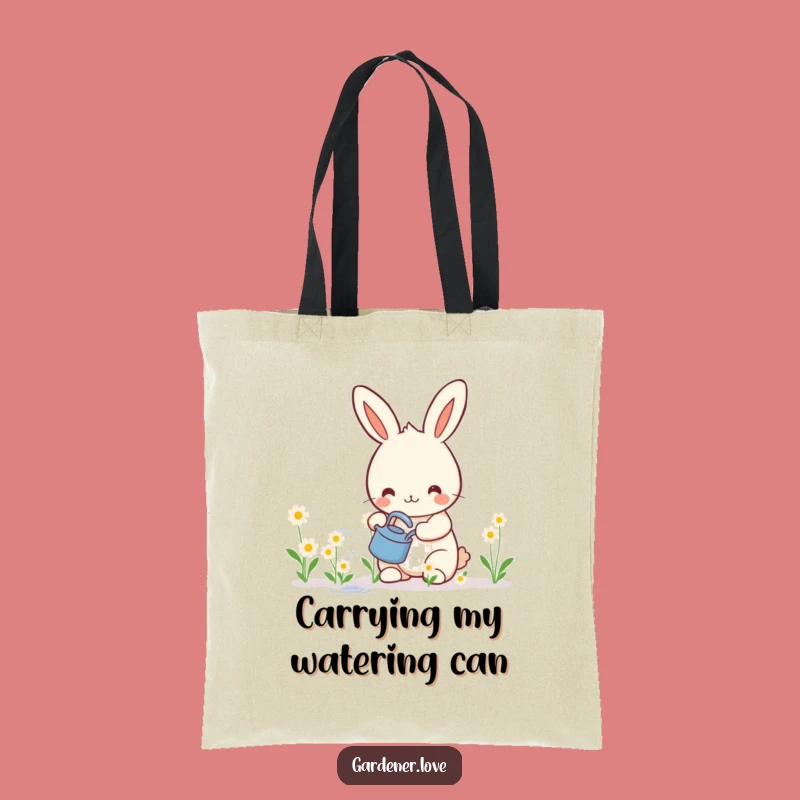 Funny Kawaii Rabbit Garden Tote Bag, Stylish and Humorous Accessory